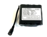 ENERpower Ersatzakku 4S2P 14,4V-14,8V 6500 mAh Li-Ion LED mit Rundstecker DC female